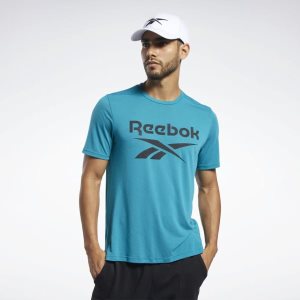 Reebok Workout Ready Supremium Graphic T Shirt Herren - Türkis - DE 320-SOJ